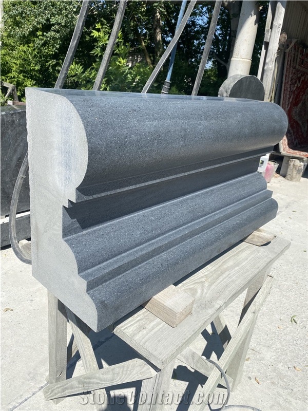 Black Granite Exterior Cornices, Building Ornaments