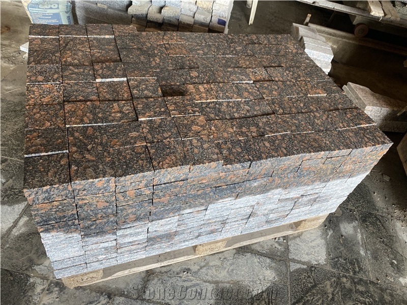 Leopard Rose Brown Granite Cubes