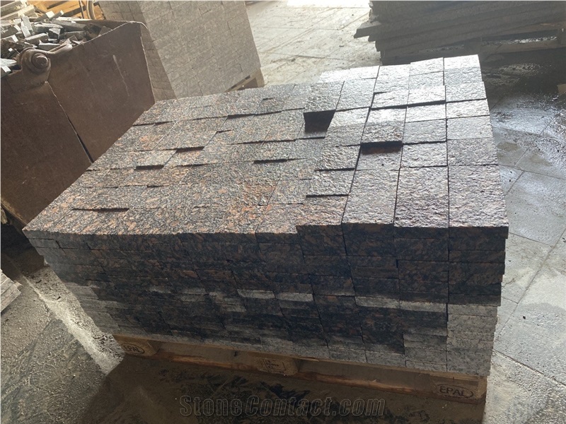 Leopard Rose Brown Granite Cubes