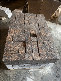 Leopard Rose Brown Granite Cubes