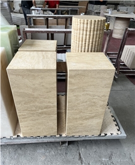Optimustone Travertine Plinth,Hotel Side Furniture
