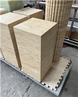 Optimustone Travertine Plinth,Hotel Side Furniture