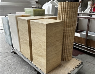 Optimustone Travertine Plinth,Hotel Side Furniture