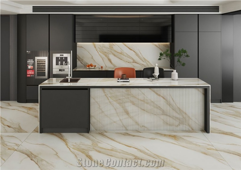 Alice King Gold Sintered Stone Slabs