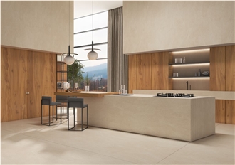 Beige Limestone Honed Sintered Stone Slabs