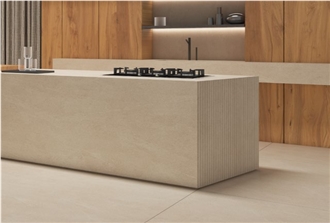 Beige Limestone Honed Sintered Stone Slabs