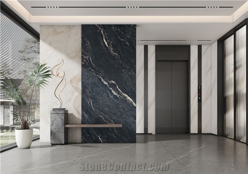 Gucci Black Sintered Stone Slabs