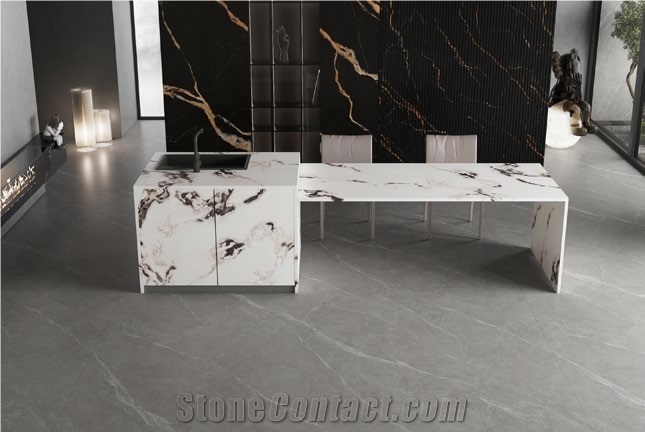 Lightning Grey Sintered Stone Slabs