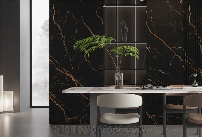 Nero Portoro Black Sintered Stone Slabs