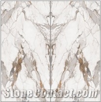 Top Calacatta Gold Marble Sintered Stone Slabs Book Matched