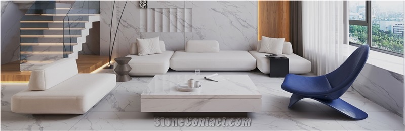 Waterfall White Sintered Stone Slabs Book Mateched