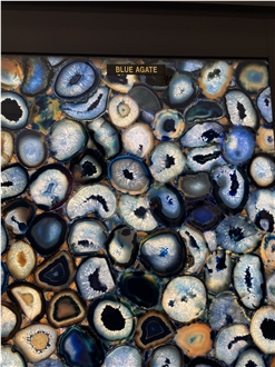 Blue Agate Semiprecious Gem Stone Slabs