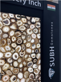 Brown Agate Semiprecious Stone Slabs