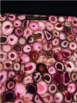 Magenta Agate Semiprecious Stone Slabs