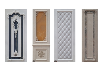 Beige Limestone Carving Column Capital
