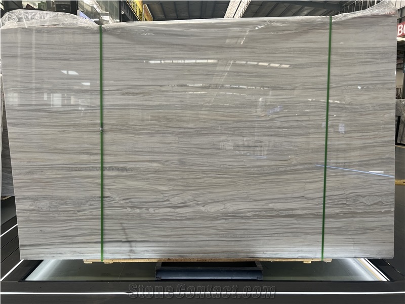Greek White Wood  Marble Slabs