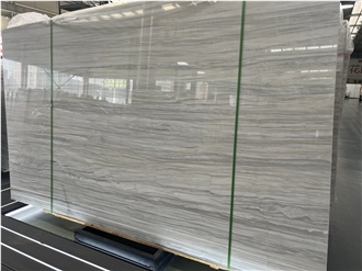 Greek White Wood  Marble Slabs