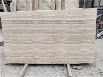 Pakistan White Wooden Onyx Slabs  Wall Tiles