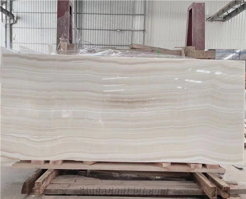 Pakistan White Wooden Onyx Slabs  Wall Tiles