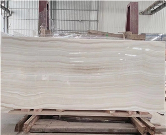 Pakistan White Wooden Onyx Slabs  Wall Tiles