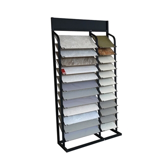 Tile Store Display With Modern Stainless Showroom Stands