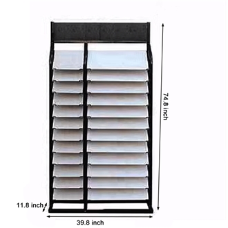 Tile Store Display With Modern Stainless Showroom Stands