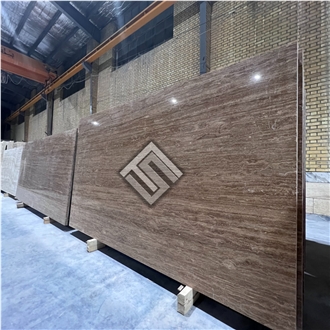 Brown Travertine Slabs