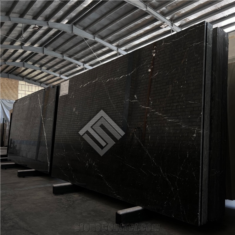 Persian Nero Marble Slabs, Tiles