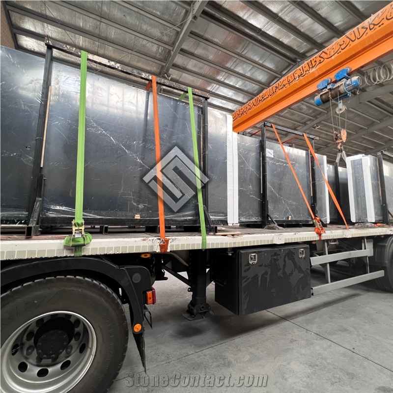 Persian Nero Marble Slabs, Tiles