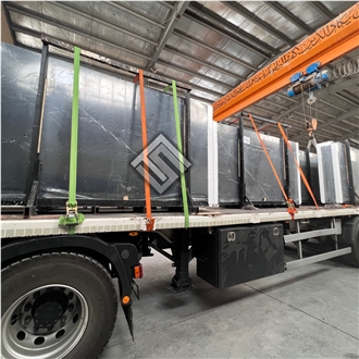 Persian Nero Marble Slabs, Tiles