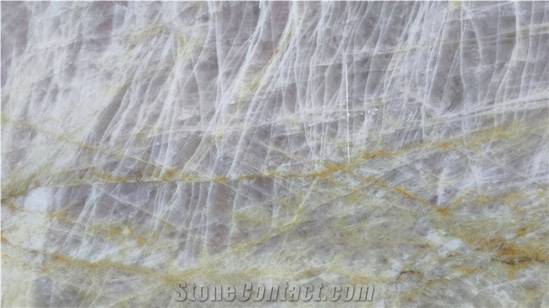 Translucent Pink Crystal Quartzite Stone Slab Floor Tiles