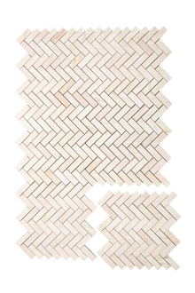 Beige Marble Herringbone Mosaic  Tiles