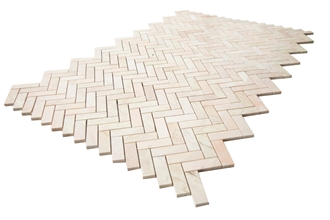Beige Marble Herringbone Mosaic  Tiles