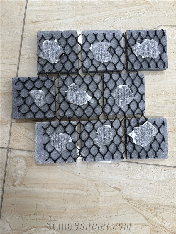 Black Cobble On Mesh