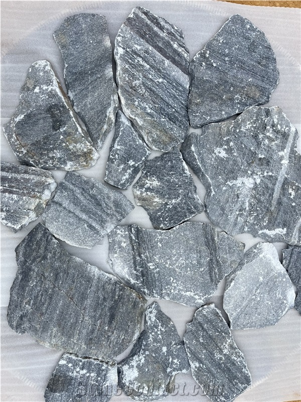 Black Marble Wall Cladding Tumbled Ledge Stone