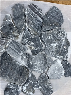 Black Marble Wall Cladding Tumbled Ledge Stone