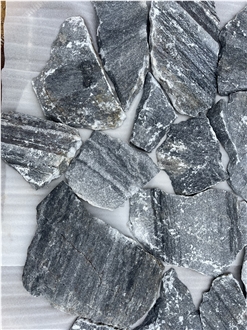 Black Marble Wall Cladding Tumbled Ledge Stone