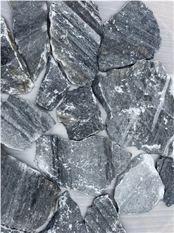 Black Marble Wall Cladding Tumbled Ledge Stone