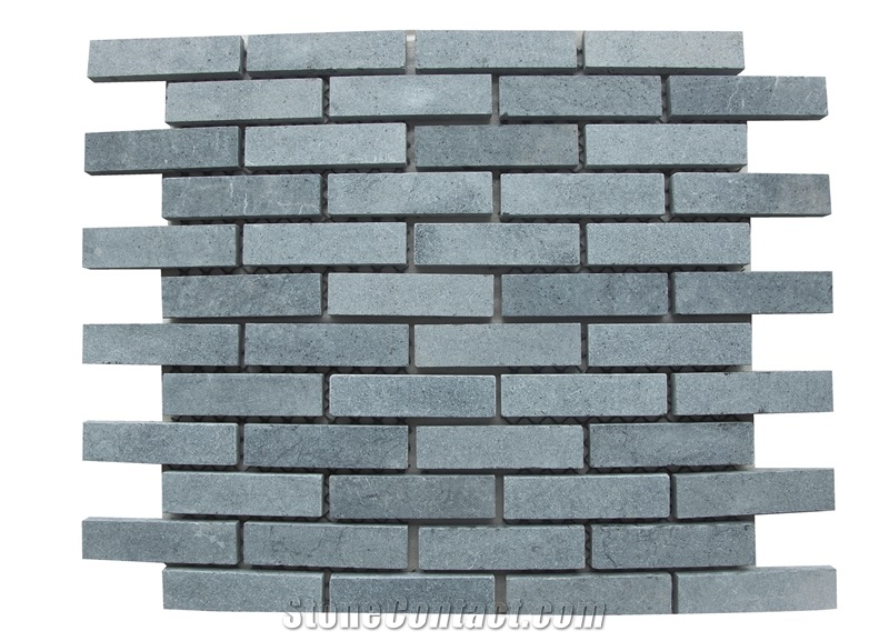 Blue Stone Cobble Stones On Mesh