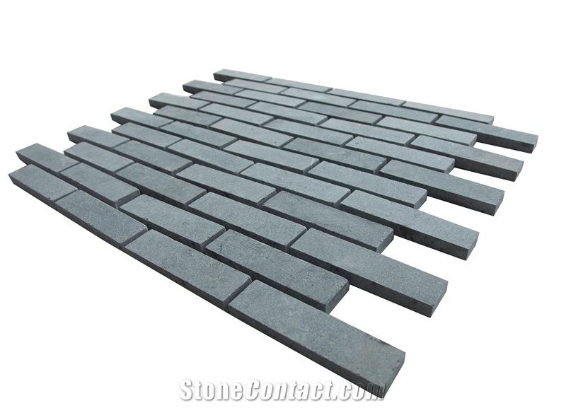 Blue Stone Cobble Stones On Mesh