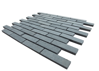 Blue Stone Cobble Stones On Mesh