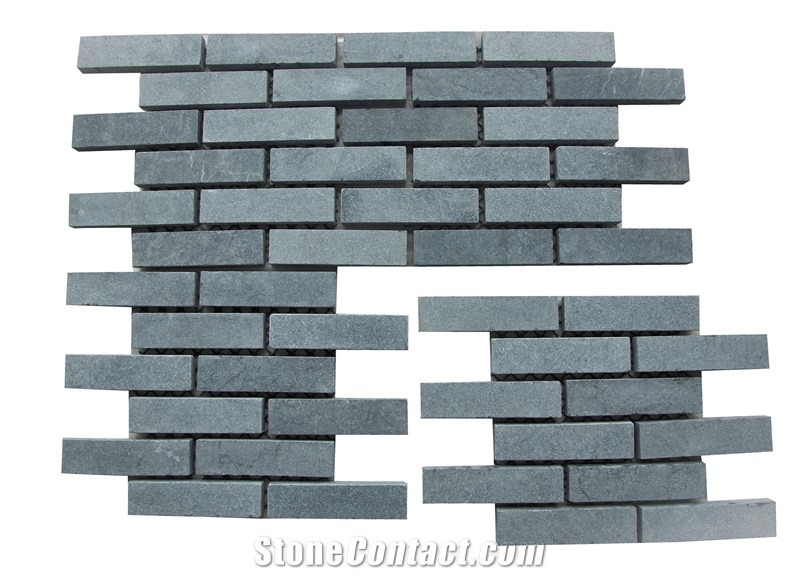 Blue Stone Cobble Stones On Mesh
