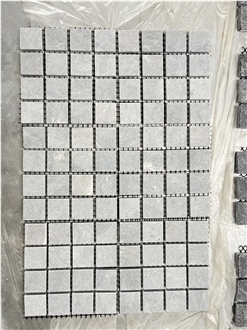 Dark Ocean Cobble Stone On Mesh Veneer Paving