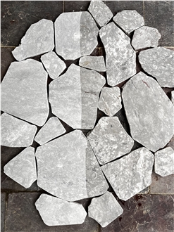 Grey Apricot Marble Tumbled Crazy Flagstone