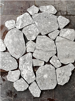Grey Apricot Marble Tumbled Crazy Flagstone