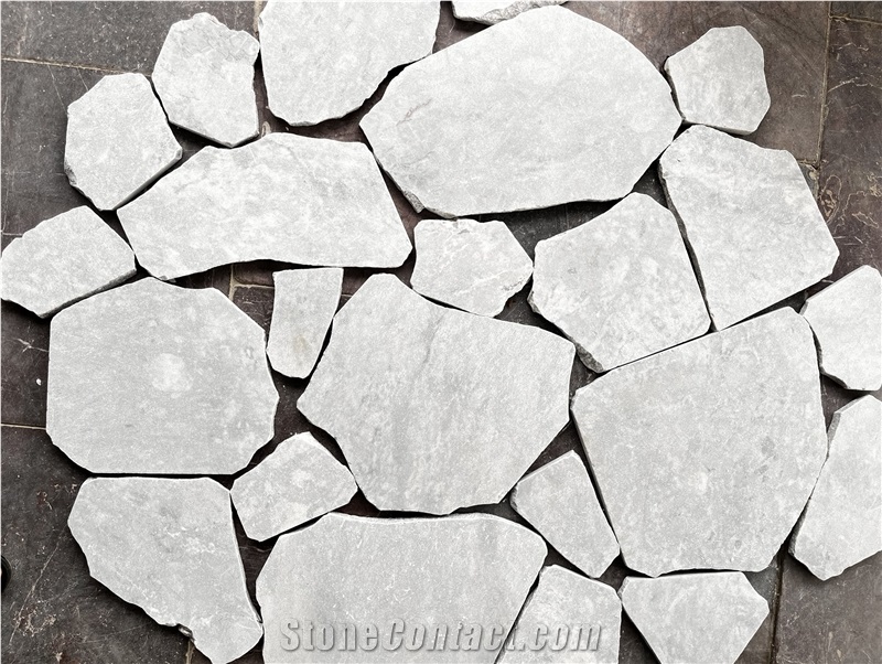 Grey Apricot Marble Tumbled Crazy Flagstone