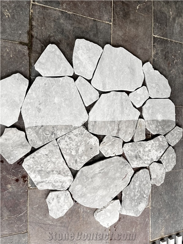 Grey Apricot Marble Tumbled Crazy Flagstone