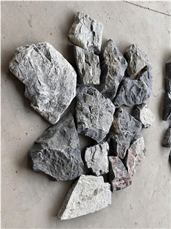 Grey Mix Black Tumbled Marble Wall Cladding, Loose Stone