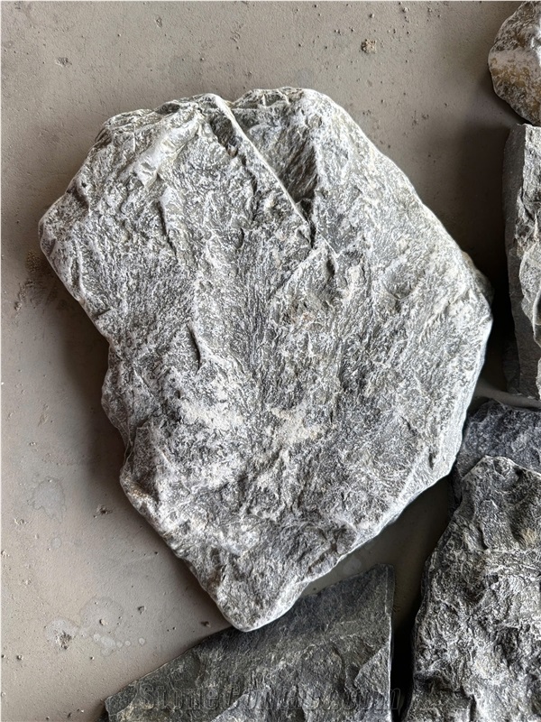 Grey Mix Black Tumbled Marble Wall Cladding, Loose Stone