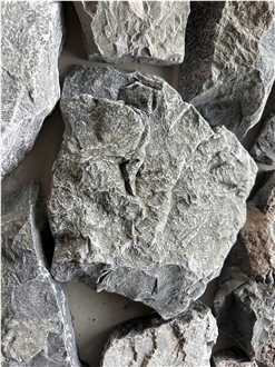 Grey Mix Black Tumbled Marble Wall Cladding, Loose Stone